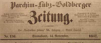 Parchim-Lübz-Goldberger Zeitung